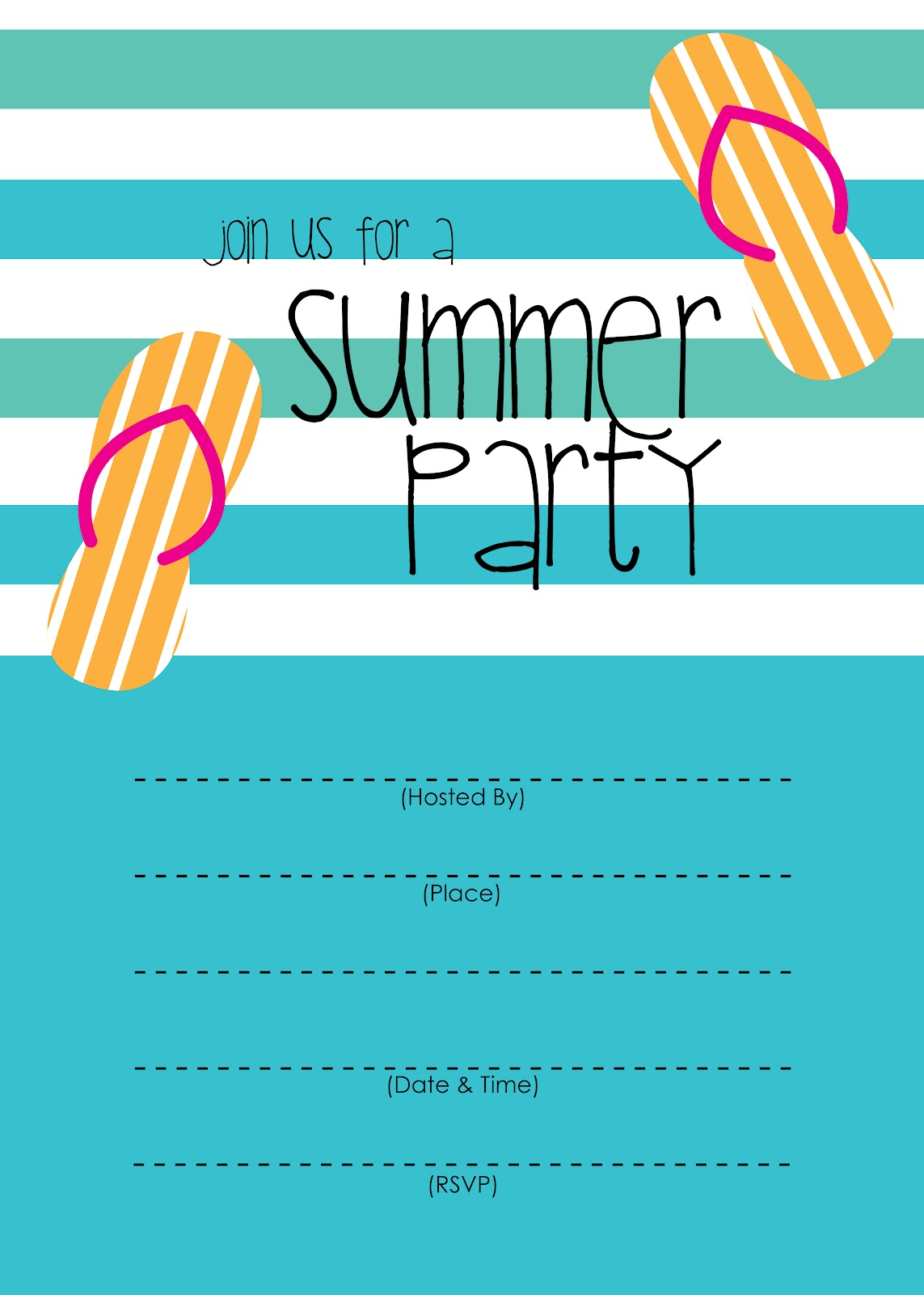 Party Invitation Free Printable